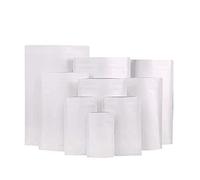 YDHSIKK Sacchetti per la conservazione degli alimenti, 100 pezzi Sacchetti in carta kraft bianca con chiusura lampo in alluminio for la conservazione degli alimenti, diverse dimensioni(9x14cm)