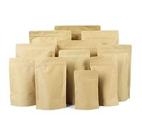 YDHSIKK Sacchetti per la conservazione degli alimenti, 100 sacchetti termosaldabili con chiusura a zip in alluminio Kraft for la conservazione degli alimenti, diverse dimensioni(20x30+5cm)