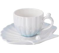 YDHSIKK Set di tazze e piatti Set da tè in porcellana da 8,1 once, tazza da pomeriggio britannica(Unique Colour)