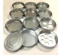 YDHSIKK Setaccio per campionamento orticoltura, 1pc Setaccio for Il Suolo Orticoltura Foro Rotondo di campionamento for Test Laboratorio R30cm Apertura 0,075-60mm Coperchio zincato e Fondo 1/PK(10mm)