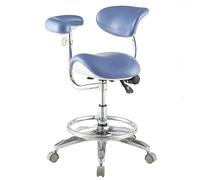 YDHSIKK sgabelli Sgabello da dentista regolabile in altezza, rotazione a 360°, braccioli in pelle PU multicolore