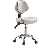 YDHSIKK sgabelli Sgabello girevole regolabile idraulico con schienale multicolore for salone di bellezza(White)