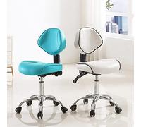 YDHSIKK sgabelli Sgabello girevole regolabile idraulico con schienale multicolore for salone di bellezza(Blue)