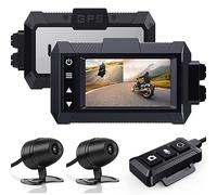 YDI Dash Cam per Moto, MD10 PRO Impermeabile Totale Videocamera Motocicletta FHD 1080P Camera Anteriore e Posteriore 150° con GPS Integrato, Wi-Fi, Telecomando con Cavo, Massimo 256GB