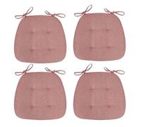 YDIJFLL Set 4 Cuscini per sedie da Cucina con Lacci,Confortevole Cuscini Coprisedia da Cucina per Cuscini Coprisedia da Cucina,Comodo Cuscini per Interno ed Esterno(Size:43x41x35cm,Color:Rosso)