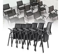 YDkjwjw 6 Pack Silla Plegable con Brazo para Tablet, Sillas de Malla para Escritorio Guest Nesting Silla para Sala de Conferencias Sillas Plegables Ergonómicas para Escuela Aula Formación Conferencia