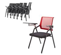YDkjwjw 6Pcs Mesh Respaldo Alto Sillas con Brazos Tablet para Conferencia Reunión Recepción de Invitados, Diseño Ergonómico Silla Nido para Conferencia Sala de Espera