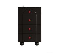 YDkjwjw Cassettiera A 4 Cassetti - Mobiletto Compatto E Capiente For Comodino Da Camera Da Letto, Ingresso, Mobiletto Portaoggetti For Soggiorno(Black,40x40x81.6cm)