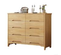 YDkjwjw Cassettiera In Legno A 8 Cassetti, Cassettiera Di Grande Capacità, Mobiletto D'ingresso Resistente For Camera Da Letto/soggiorno, Facile Da Montare(Natural wood colour)