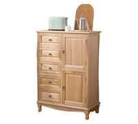 YDkjwjw Cassettiera Vintage Con 5 Cassetti E 2 Ante, Mobiletto Compatto E Capiente For Comodino Da Camera Da Letto, Ingresso, Mobiletto Portaoggetti For Soggiorno(Natural wood color)