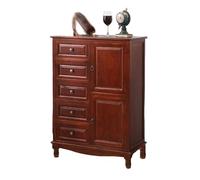 YDkjwjw Cassettiera Vintage Con 5 Cassetti E 2 Ante, Mobiletto Compatto E Capiente For Comodino Da Camera Da Letto, Ingresso, Mobiletto Portaoggetti For Soggiorno(Walnut color)