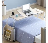 YDkjwjw Comodino Servitore con Ruote Universali, Tavolo da Letto A Croce Carrello da Scrivania per Computer Portatile Regolabile In Altezza/Larghezza per Il Lato Del Divano Del Letto di Casa