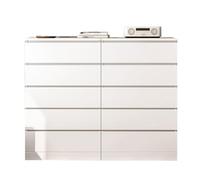 YDkjwjw Credenza In Stile Rustico Con Cassetti, Mobiletto Portaoggetti In MDF Di Grande Capacità For Cucina E Sala Da Pranzo(120CM - 10-Drawer)