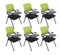 YDkjwjw Pack de 6 Sillas de Oficina Plegables con Respaldo de Malla, Brazo abatible para Tablet Sillas de Oficina Plegables Portátiles para Sala de Conferencias Silla de Oficina Recepción