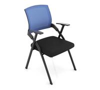 YDkjwjw Paquete De 3 Sillas Apilables Para Salas De Conferencias Silla De Oficina Plegable Con Respaldo Abatible Y Asiento Acolchado Para Salas De Formación, Invitados, Recepciones Y Eventos