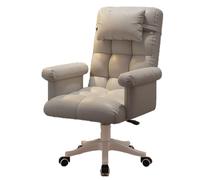 YDkjwjw Sedia Girevole Da Ufficio Con Schienale Medio, Braccioli E Ruote, Seduta Imbottita Morbida, Rivestita, Ergonomica, Per Ufficio Domestico E Studio