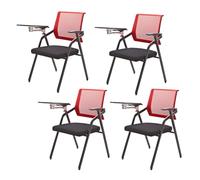 YDkjwjw Sillas Apilables para Sala de Conferencias con Brazo para Tableta, 4 Pack Silla de Oficina Plegable Silla de Escritorio Plegable Respaldo de Malla Y Brazos para Conferencia Reunión