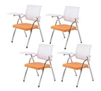 YDkjwjw Sillas Apilables para Sala de Conferencias con Brazo para Tableta, 4 Pack Silla de Oficina Plegable Silla de Escritorio Plegable Respaldo de Malla Y Brazos para Conferencia Reunión