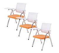 YDkjwjw Sillas Plegables de Malla con Brazo para Tablet, Sillas Plegables con Asiento Acolchado 3PCS Silla de Estudiante con Escritorio Adjunto, Silla con Respaldo de Malla para el Hogar Oficina