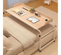 YDkjwjw Tavolino Servitore con Ruote, Scrivania da Letto Mobile, Carrello per Laptop da Scrivania per Computer con Gamba In Metallo, Altezza/larghezza Regolabile, Tavolino da Letto per Casa