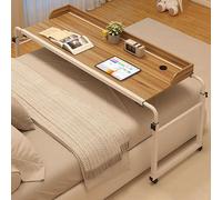 YDkjwjw Tavolino Servitore con Ruote Scrivania da Letto Tavolino da Letto con Gamba In Metallo, Letto Regolabile In Altezza Scrivania per Laptop Sopra I Tavolini da Letto per Home Office Ospedale