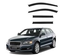 YDLYDL Deflettori finestrini per Audi A3 Hatchback MK2-8P 2004-2012, Protezione Meteo Facilità Installazione Nero Antivento Antipioggia Deflettore Aria Auto