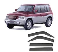 YDLYDL Deflettori finestrini per Mitsubishi Montero io MK1 1998-2015, Protezione Meteo Facilità Installazione Nero Antivento Antipioggia Deflettore Aria Auto