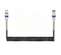 YDLZFLA Cavo XLR microfono a 3 pin M/F bilanciato PU molla 3 m 24AWG | Cavo XLR microfono in rame senza ossigeno per musicisti e podcaster. Blue PU Spring 3 m, Amplificatori di potenza