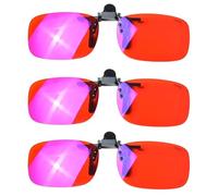 YDMHYLAI Clip for occhiali da sole for lenti arancioni che bloccano la luce blu for polarizzate rosse(3PCS AC6)