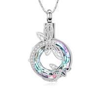 Ydmwannx Circle of Life Gioielli per cremazione libellula urna collane per ceneri per donne uomini Memorial Ashes Keepsake collana urna per animali umani gioielli regalo, Acciaio inossidabile
