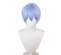 ydound 2022 12 ' Parrucca Anime Corta Dritta Azzurra Eva, Parrucche Sintetiche Cosplay Ayanami REI Resistenti al Calore, Parrucca Colorata in Costume da Festa in Maschera