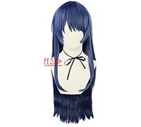 ydound 2022 2021 Anime Grattacieli Invasione Yuri Honjo Parrucche Cosplay Blu Dark Blue Girls Capelli Capelli Capelli Resistenti al Calore + Parrucca cap Party Puntelli Gioca