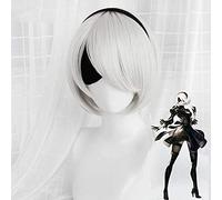 ydound 2022 Alta qualità Yorha No. 2 Tipo B 2Byorh 2A 9s 2B Parrucca Parrucca Cosplay Nier: Automata Costume Play Partys Costumes Capelli + Tappo della Parrucca for i Fan