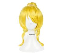 ydound 2022 AMA vivi! Amore Live Eli Ayase Parrucche Cosplay Golden Clip con Coda di Cavallo Cavallo Sintetico Resistente al Calore Parrucca for Capelli Sintetici+ Cappuccio Parrucca