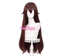 ydound 2022 Amber Genshin Impact Cosplay Donne Girls Girls 80cm Parrucca Brown Cosplay Anime Cosplay Parrucche di Treccia Treccia Parrucche Sintetiche Resistenti al Calore Halloween