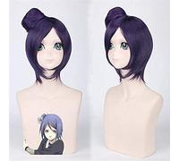ydound 2022 Anime Akatsuki Parrucche Cosplay Konan Angel Parrucca Playing Dark Purpl Hair Halloween 1: 1 Parrucche + Tappo della Parrucca 40 cm