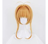 ydound 2022 Anime Cardcaptor Sakura Parrucche Cosplay Sakura Kinomoto Parrucca Cosplay Compagno al Calore Parrucca Sintetica Halloween Party Party Donne Parrucche Cosplay Golden ( Color : Golden )
