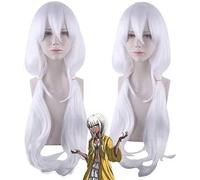 ydound 2022 Anime Cosplay Parrucca Angie Yonaga Argento Capelli Lunghi Comic- con Natale Carnevale di Halloween Party Daily Life Fashion Wig + Wig cap