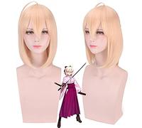 ydound 2022 Anime Fate Grand Ordine Sakura Sabre Saber Okita Souji Parrucca Donna Corta Resistente al Calore Capelli Sintetici Okita Souji Costume Cosplay Parrucche