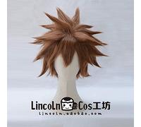 ydound 2022 Anime Kingdom Hearts Sora Cosplay Parrucca Brown Breve Capelli Sintetici Halloween Costume Parrucche+ Tappo della Parrucca
