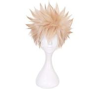 ydound 2022 Anime My Hero Academia Baku No Eroe Bakugou Katsuki Bakugo Breve Bionda Bionda Cosplay Resistente al Calore Costume Cosplay Parrucca