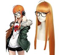 ydound 2022 Anime Persona 5 Futaba Sakura Parrucca Cosplay Parrucca Cosplay Donne Lunghe Capelli Sintetici Halloween Party Play Gioca in Costume Parrucche