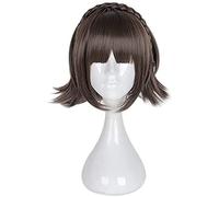 ydound 2022 Anime Persona 5 Makoto Niijima Parrucca Corta Marrone con Costume Cosplay Treccia Resistente al Calore Resistente ai Capelli Sintetici Parrucche Cosplay