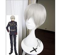 ydound 2022 Anime Seraph of The End hiiragi shinya Cosplay Parrucche in Corto Grigio Corto Resistente al Calore Parrucca Sintetica Capelli+ Tappo della Parrucca