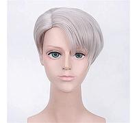 ydound 2022 Anime Yuri ! su Ice Katsuki Yuuri Parrucca Cosplay Parrucca Sintetica Halloween Katsuki Yuuri Black Short Cosplay Parrucche+ Parrucca cap Ichiko Parrucca