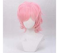 ydound 2022 Ayato Yuri Pink Breve Parrucca Cosplay Costume Yarichin Bitch BU Club Resistente al Calore Parrucche for parrutti Sintetici for Capelli Sintetici