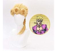 ydound 2022 Bizarre Adventure Giorno Giovanna Parrucca d'oro Costume Cosplay Parrucca for Capelli in Stile Giogio for Giochi di Ruolo di Halloween