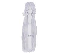 ydound 2022 Black Butler Kuroshitsuji sotto Taker Parrucca Cosplay 110 cm Lungo Argento Resistente al Calore Parrucca for Capelli Sintetici + Tappo della Parrucca