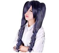 ydound 2022 Butler Black Kuroshitsuji Ciel Phantomhive Parrucca Blu Grigio Mix Sintetico Capelli Cosplay Parrucche Rimovibili Clip in Coda di Cavallo Ponytails Parrucche+ Tappo della Parrucca