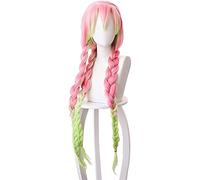 ydound 2022 Cos Wig Adulto Slayer Demone Kanroji Mitsuri Parrucca Cosplay Halloween Anime Party Accessori for Capelli, Parrucca kanroji